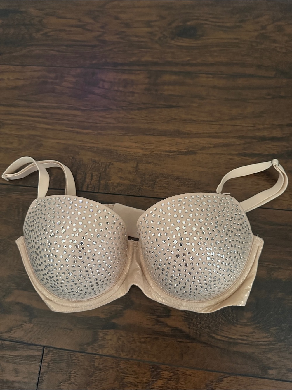 Victoria secret Embellished Strapless Nude Push-Up Bra